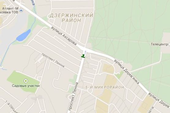 Схема рекламної площини за адресою Науки просп. (Леніна просп.) - Дерев`янка вул., (зупинка)