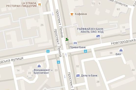 Схема рекламної площини за адресою Науки просп. (Леніна просп.) - Новгородська вул., (зупинка) №1