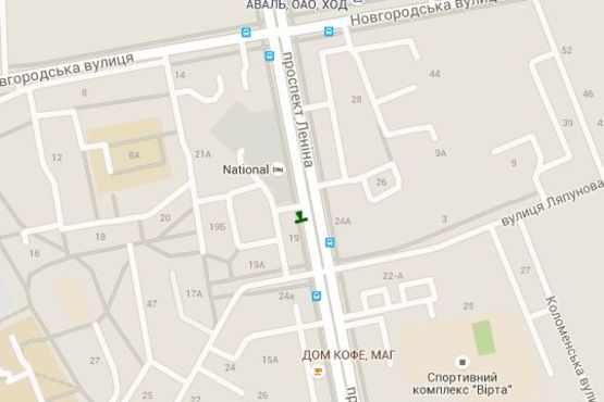 Схема рекламной плоскости по адресу Науки просп. (Леніна просп.), 19 Схема рекламной плоскости по адресу Науки просп. (Леніна просп.), 19