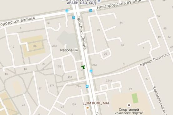 Схема рекламной плоскости по адресу Науки просп. (Леніна просп.), 19