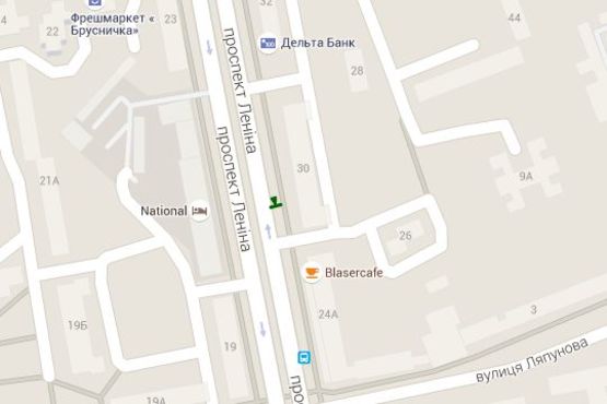 Схема рекламної площини за адресою Науки просп. (Леніна просп.), 30 (№1)