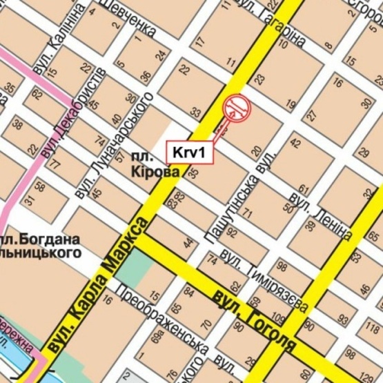 Схема рекламной плоскости по адресу Большая Перспективная (К.Маркса) ул., 25 (настення нижняя), ("Фокстрот", "Алло", кинотеатр "Зоряний",Ин-т Коммерции, Райффайзен Банк Аваль), в направл. ул. Е.Маланюка