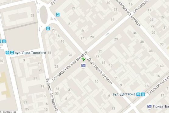 Схема рекламной плоскости по адресу Дьогтярна вул., 12 - Спіридонівська вул. Схема рекламной плоскости по адресу Дьогтярна вул., 12 - Спіридонівська вул.