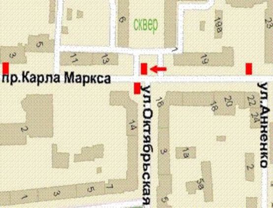 Схема рекламной плоскости по адресу Поштовий просп., 19 Схема рекламной плоскости по адресу Поштовий просп., 19