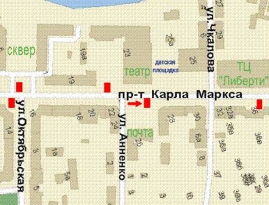 Схема рекламной плоскости по адресу Поштовий просп., 26 Схема рекламной плоскости по адресу Поштовий просп., 26