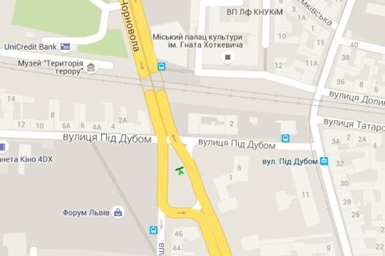 Схема рекламной плоскости по адресу Вячеслава Чорновола просп. - Пантелеймона Куліша вул. (від центру) Схема рекламной плоскости по адресу Вячеслава Чорновола просп. - Пантелеймона Куліша вул. (від центру)