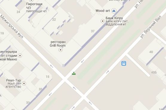 Схема рекламной плоскости по адресу Нижній Вал вул. - Межигірська вул., :№37/20 (№9  від вул.Набережно-Крещ. в напр. Глибочицької) Схема рекламной плоскости по адресу Нижній Вал вул. - Межигірська вул., :№37/20 (№9  від вул.Набережно-Крещ. в напр. Глибочицької)