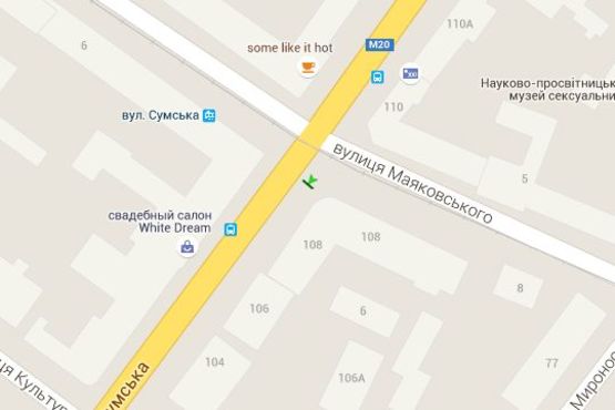 Схема рекламной плоскости по адресу Сумська вул., 108 Схема рекламной плоскости по адресу Сумська вул., 108