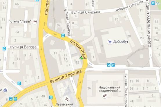 Схема рекламной плоскости по адресу Торгова пл., 15