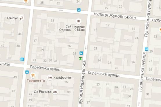 Схема рекламної площини за адресою Рішельєвська вул., 28