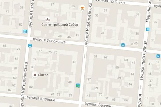 Схема рекламной плоскости по адресу Рішельєвська вул., 48