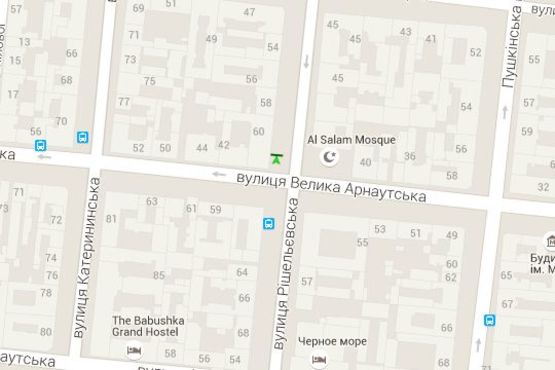 Схема рекламної площини за адресою Ришел'євська вул., 60 - Велика Арнаутська вул. (направл від залізн. вокзала)