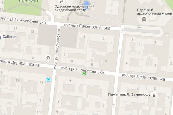 Схема рекламной плоскости по адресу Дерибасівска вул., 7