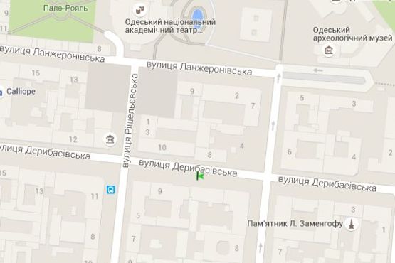 Схема рекламной плоскости по адресу Дерибасівска вул., 7