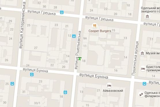 Схема рекламной плоскости по адресу Ришел'євська вул., 11 Схема рекламной плоскости по адресу Ришел'євська вул., 11