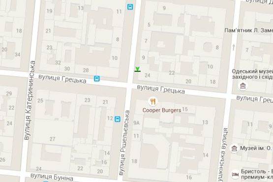 Схема рекламной плоскости по адресу Ришел'євська вул., 9 - Гречеська вул.