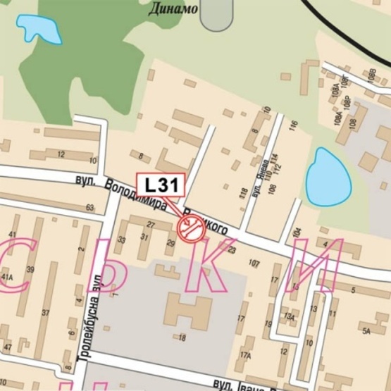 Схема рекламної площини за адресою Великого В. ул., 25, (АЗС "УкрНАФТА", кафе "Аякси", "Автодорожник"), в направл. ул. Стрыйской