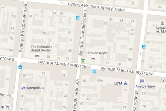 Схема рекламної площини за адресою Ришел'євська вул., 59 - Мала Арнаутська вул.