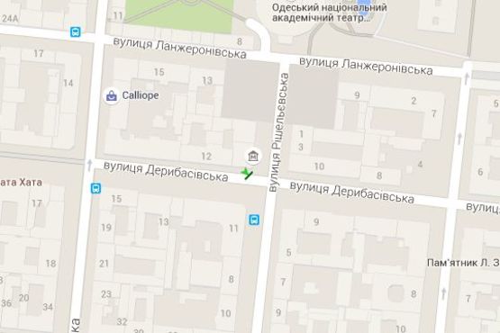 Схема рекламной плоскости по адресу Дерибасівска вул. - Ришел'євська вул., 4