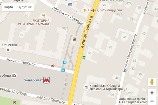 Схема рекламної площини за адресою Сумська вул., 68 Схема рекламної площини за адресою Сумська вул., 68