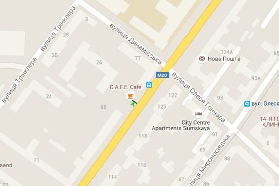 Схема рекламной плоскости по адресу Сумська вул., 77 Схема рекламной плоскости по адресу Сумська вул., 77