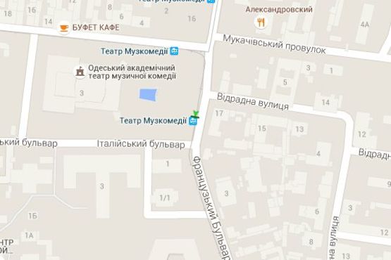 Схема рекламной плоскости по адресу Леонтовича вул. (Белінського вул.)