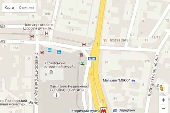 Схема рекламной плоскости по адресу Конституції пл., 11