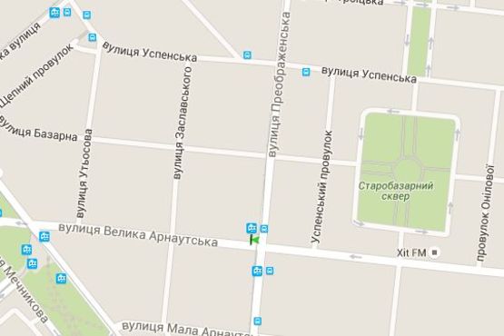 Схема рекламної площини за адресою Велика Арнаутська вул. - Преображенська вул. (№1)