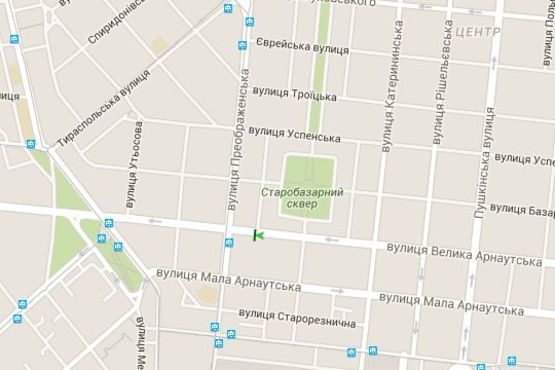 Схема рекламної площини за адресою Велика Арнаутська вул., 95 - Успенський пров. (№1)