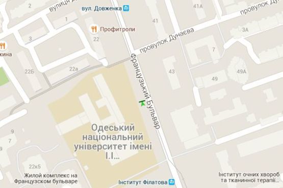 Схема рекламної площини за адресою Французський бульв., 24/26