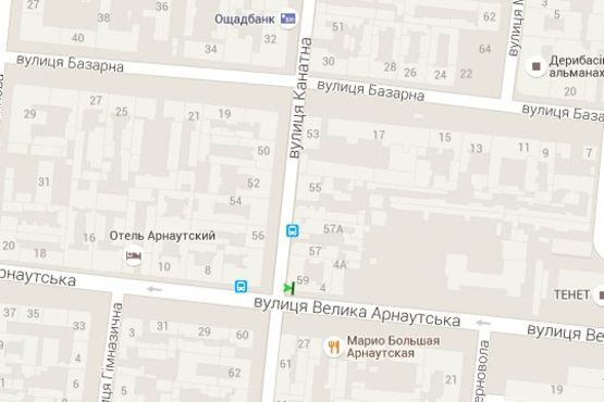 Схема рекламной плоскости по адресу Велика Арнаутська вул., 4 - Канатна вул.