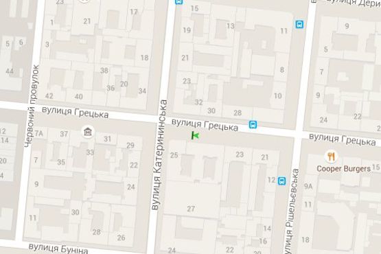 Схема рекламной плоскости по адресу Гречеська вул., 25 Схема рекламной плоскости по адресу Гречеська вул., 25