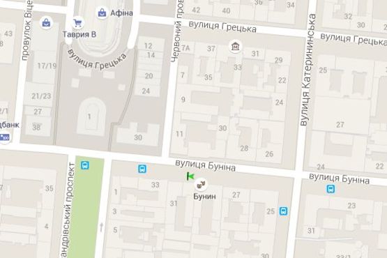 Схема рекламной плоскости по адресу Буніна вул., 29 Схема рекламной плоскости по адресу Буніна вул., 29