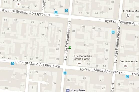 Схема рекламной плоскости по адресу Єкатеринінська вул., 85 - Мала Арнаутська вул.