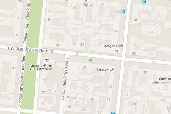 Схема рекламной плоскости по адресу Жуковського вул., 31