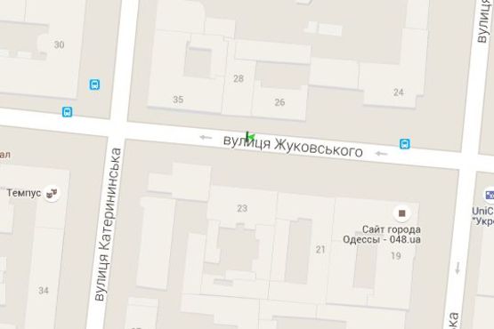 Схема рекламної площини за адресою Жуковського вул., 26/28