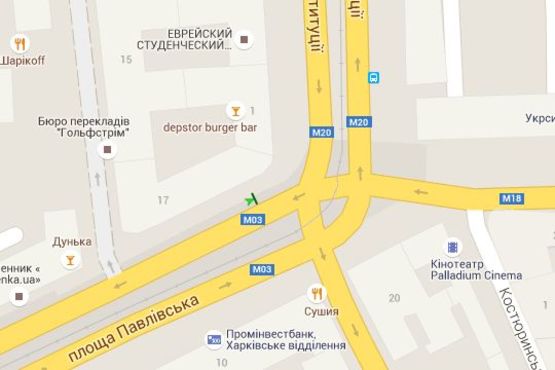 Схема рекламной плоскости по адресу Павлівська пл. (Рози Люксембург пл.), 7 (№1) Схема рекламной плоскости по адресу Павлівська пл. (Рози Люксембург пл.), 7 (№1)