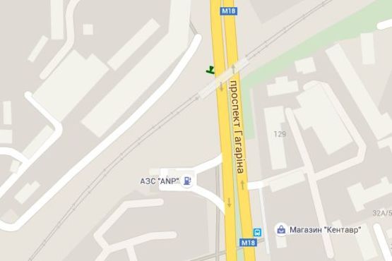 Схема рекламної площини за адресою Гагаріна просп. (під мостом) Схема рекламної площини за адресою Гагаріна просп. (під мостом)