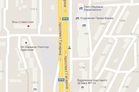 Схема рекламной плоскости по адресу Гагаріна просп., 167/1 (№1) Схема рекламной плоскости по адресу Гагаріна просп., 167/1 (№1)