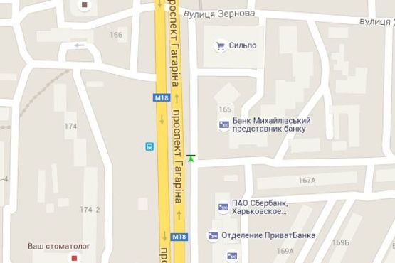 Схема рекламной плоскости по адресу Гагаріна просп., 167 (№1) Схема рекламной плоскости по адресу Гагаріна просп., 167 (№1)