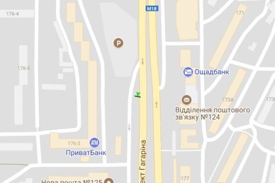 Схема рекламної площини за адресою Гагаріна просп., 173 (№1)