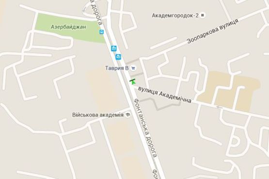 Схема рекламной плоскости по адресу Фонтанська дорога, 19 - Сергія Варламова вул. (Піонерська вул.)