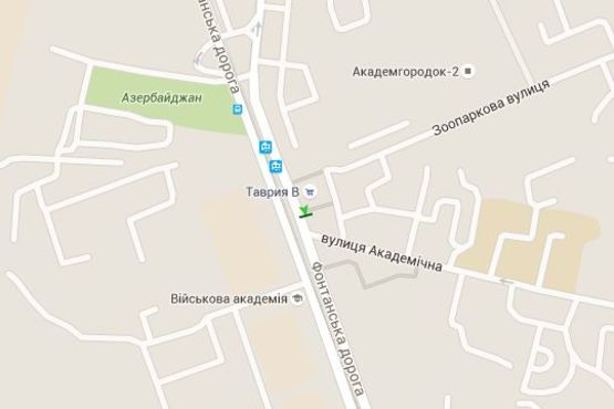 Схема рекламной плоскости по адресу Фонтанська дорога, 19 - Сергія Варламова вул. (Піонерська вул.)