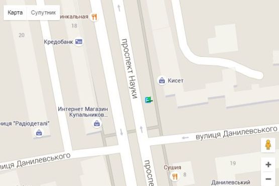 Схема рекламної площини за адресою Науки просп. (Леніна просп.), 10 (зупинка)