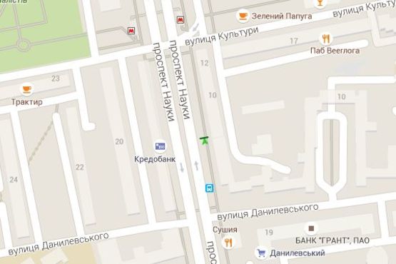 Схема рекламної площини за адресою Науки просп. (Леніна просп.), 10 (№1) Схема рекламної площини за адресою Науки просп. (Леніна просп.), 10 (№1)