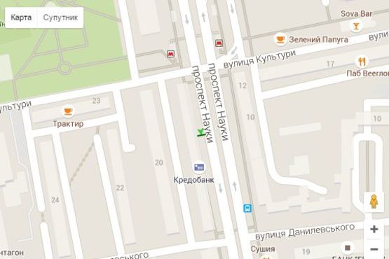 Схема рекламної площини за адресою Науки просп. (Леніна просп.), 7 (№3)