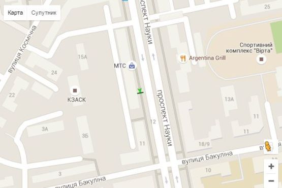 Схема рекламной плоскости по адресу Науки просп. (Леніна просп.), 13 Схема рекламной плоскости по адресу Науки просп. (Леніна просп.), 13