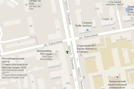 Схема рекламної площини за адресою Науки просп. (Леніна просп.), 9 (№4)