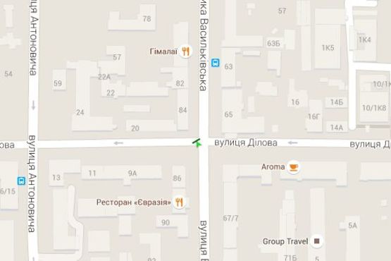 Схема рекламної площини за адресою Велика Васильківська вул., 84 - Ділова вул., (магазин "Rich") (№3)