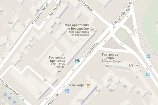 Схема рекламной плоскости по адресу Хрещатик вул., 12